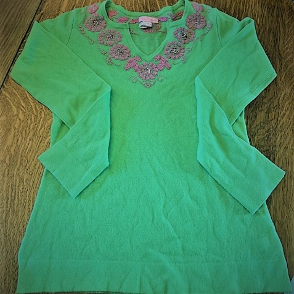 Lilly Pulitzer Green Rosalind Tunic Sweater
